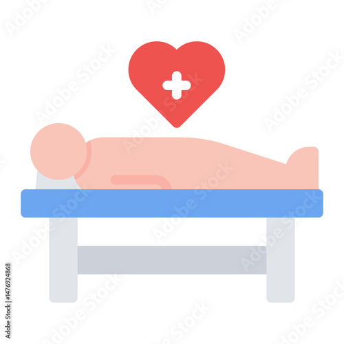 Postoperative Care icon vector image. Can be used for Plastic and Cosmetic Surgery.