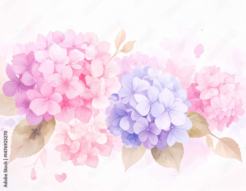 Fototapeta premium Summer flower, beautiful and pure hydrangea - 여름 꽃, 아름답고 순수한 수국