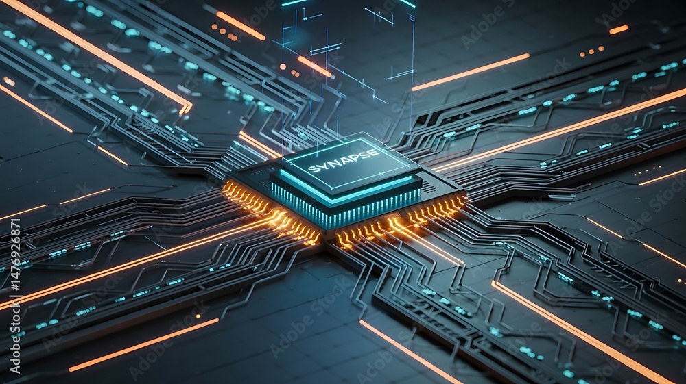 Obraz premium Technology Trends Virtual Workspace for Smart Analysis