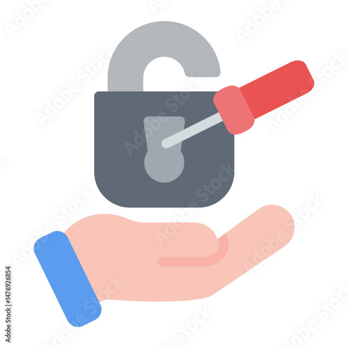 Locksmith service icon vector image. Can be used for Locksmith.