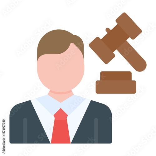 Attorney icon vector image. Can be used for Legal Services.