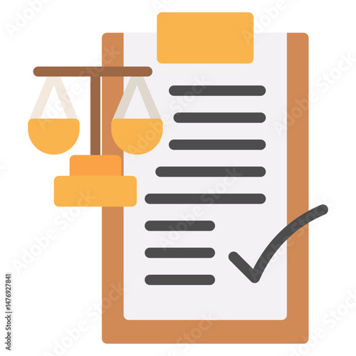 Legal Compliance icon vector image. Can be used for Legal Services.