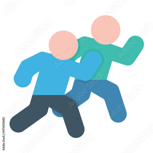 Running Group icon vector image. Can be used for Marathon.