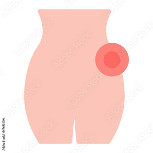 Sciatica icon vector image. Can be used for Body Ache.