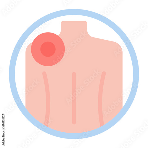Shoulder Pain icon vector image. Can be used for Body Ache.
