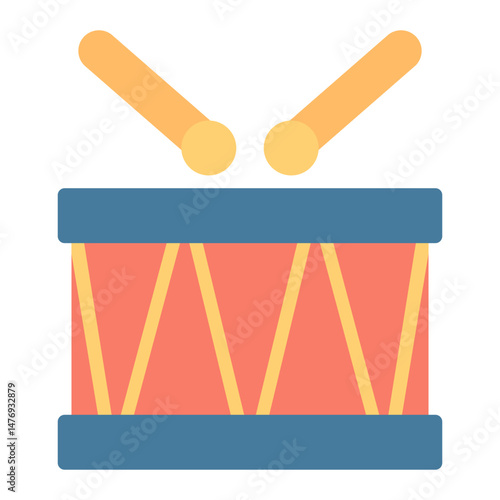 Drum Solo icon vector image. Can be used for Rock and Roll.