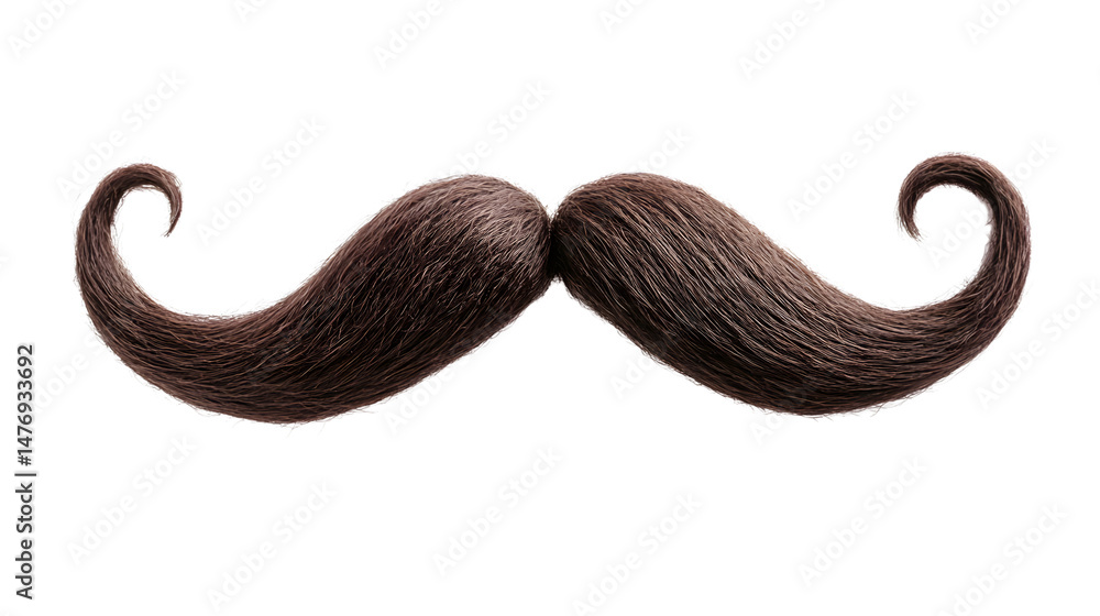 Large Italian Mustache Isolated on White Background for Professional Use Large Italian Mustache Isolated on White Background for Professional Use