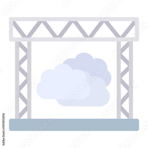 Stage Smoke icon vector image. Can be used for Rock and Roll.
