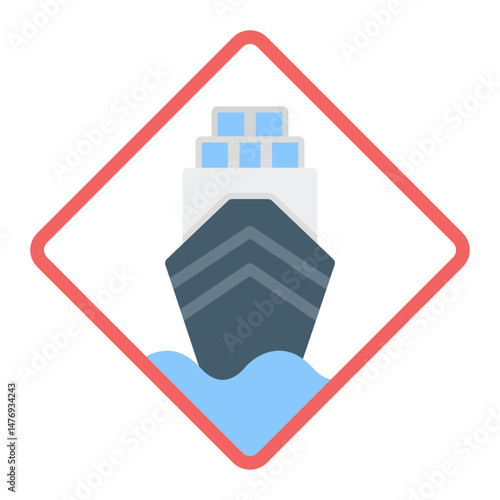 Cruise Terminal icon vector image. Can be used for Cruiser.