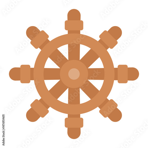 Ships Wheel icon vector image. Can be used for Cruiser.