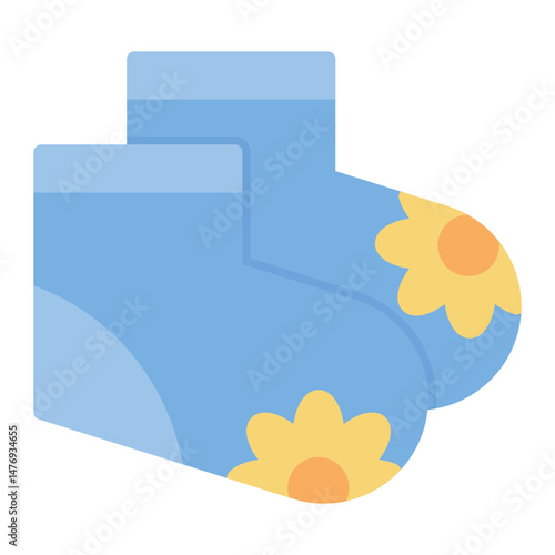 Baby Socks icon vector image. Can be used for Raising Children.
