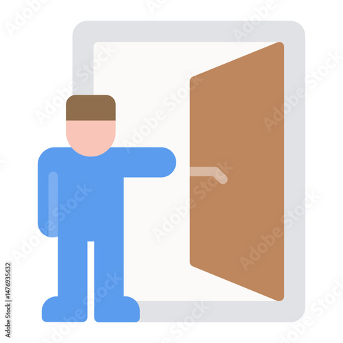 Emergency Exit icon vector image. Can be used for Rescue And Response.