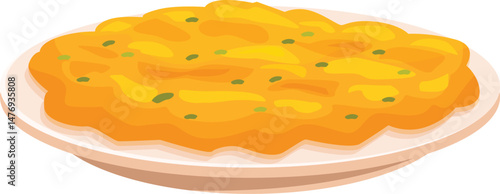 Creamy scrambled eggs seasoned with fresh herbs, served on a plate, ready for a nutritious breakfast