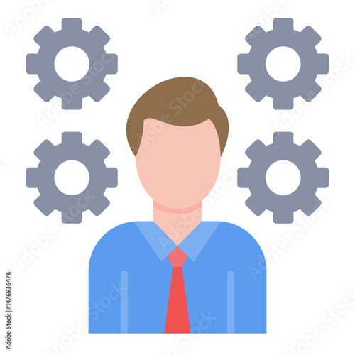 Administration Line Color Icon
