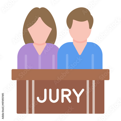 Jury Line Color Icon