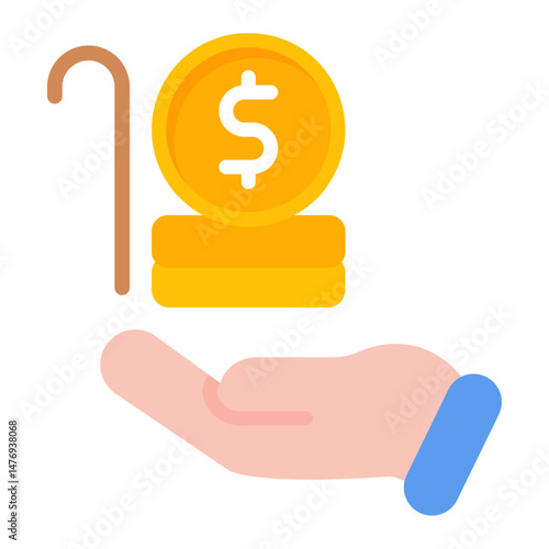 Retirement Fund icon vector image. Can be used for Retirement.