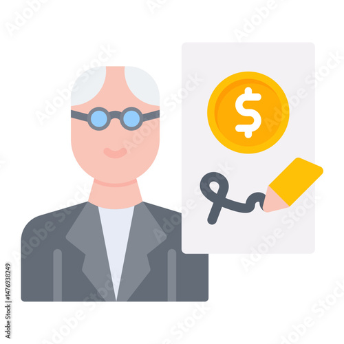 Retirement Portfolio icon vector image. Can be used for Retirement.