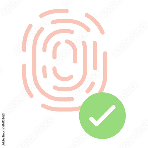 Biometrics icon vector image. Can be used for Information Security.