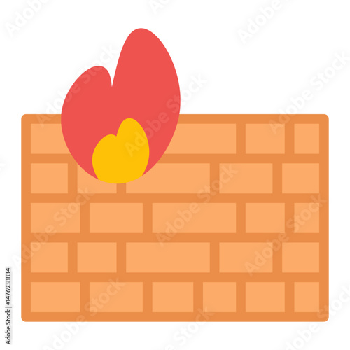 Firewall icon vector image. Can be used for Information Security.