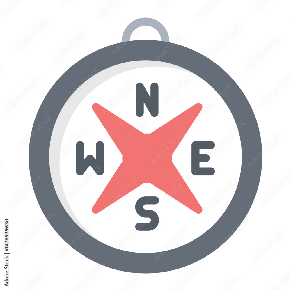 Obraz premium Compass icon vector image. Can be used for Mining And Crafting.