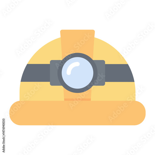 Mining Helmet icon vector image. Can be used for Mining And Crafting.