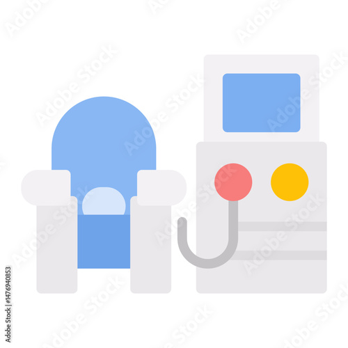 Kidney Dialysis Machine icon vector image. Can be used for Psychiatric Hospitals.