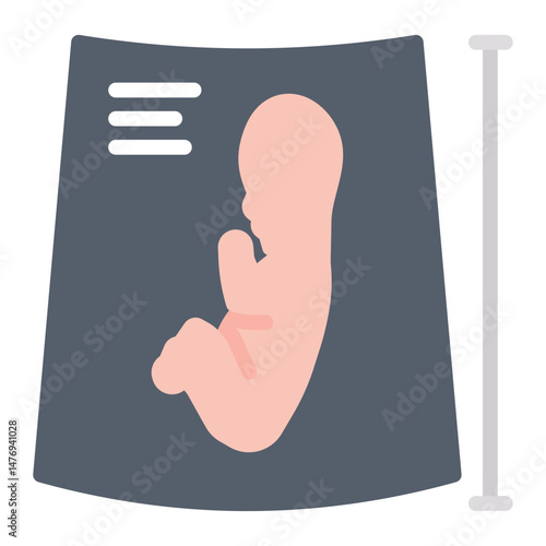 Obstetric Ultrasound icon vector image. Can be used for Psychiatric Hospitals.