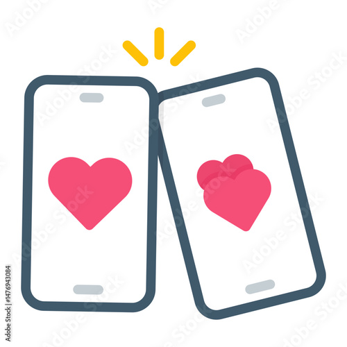 Virtual Date icon vector image. Can be used for Dating App.
