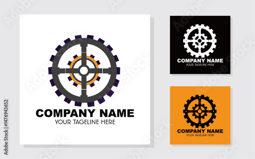 Vector logo with engine theme. for company or product brand logo.
simple vector logo design.