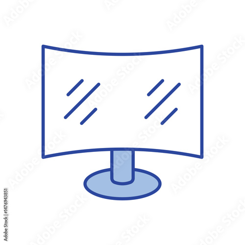LED TV Icon vector stock illustration