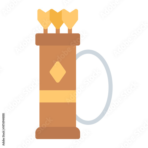 Royal Quiver icon vector image. Can be used for Empire.