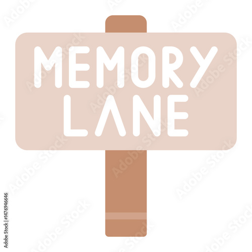 Memory Lane icon vector image. Can be used for Anniversary.