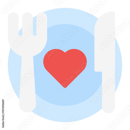 Romantic Dinner icon vector image. Can be used for Anniversary.