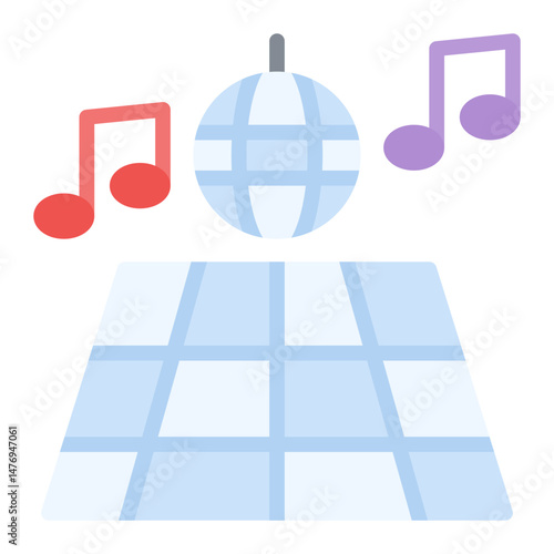Dance Floor icon vector image. Can be used for Social Club.