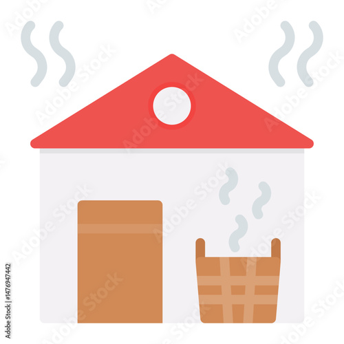 Sauna icon vector image. Can be used for Social Club.
