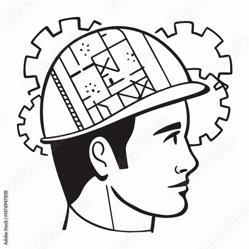Engineering Team Vector Art Minimal SVG 