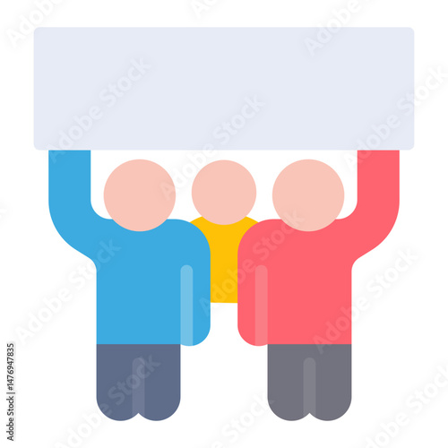 Crowd icon vector image. Can be used for Protest.