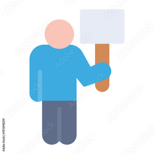 Protester icon vector image. Can be used for Protest.