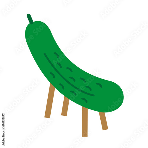 お盆の精霊馬のイラスト　きゅうり
