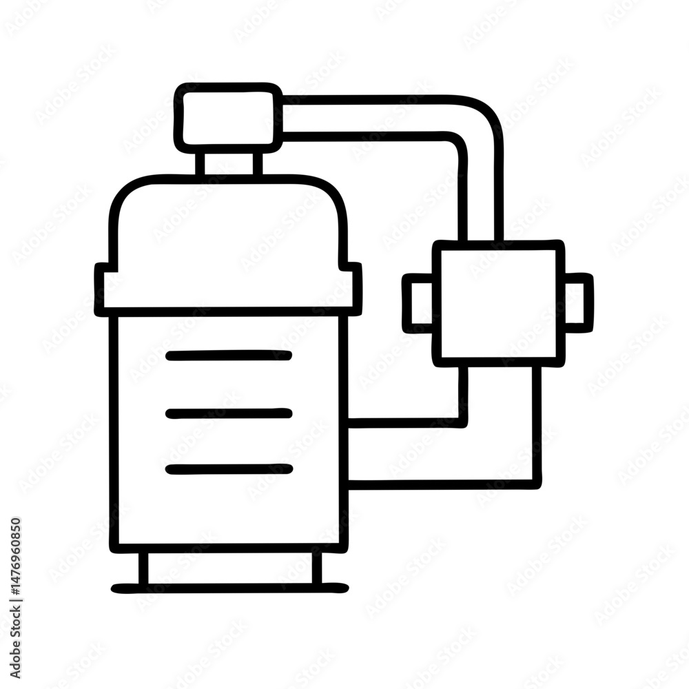 Water stabbing Industrial Maintenance Minimal Vector Art Water stabbing Industrial Maintenance Minimal Vector Art