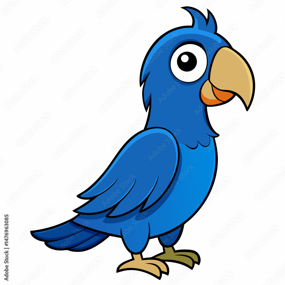 Indigo Parrot Vector Illustration Indigo Parrot Vector Illustration