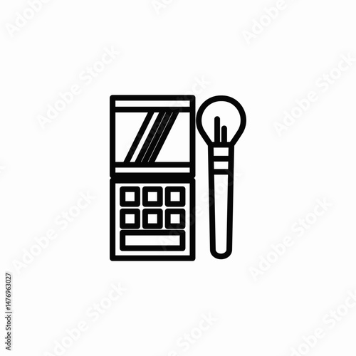 makeup palette icon sign vector