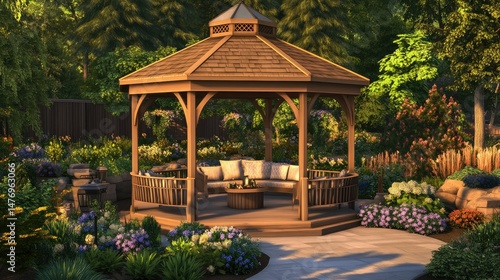 gazebo in the garden