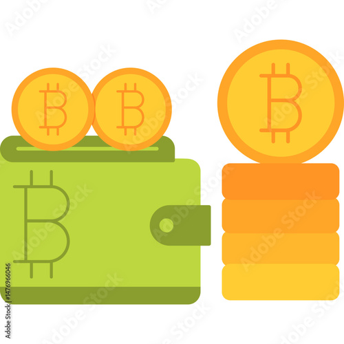 Bitcoin Digital Wallet Icon � Secure Storage for Bitcoin and Digital Assets