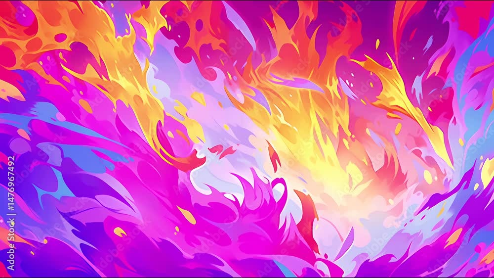 AI generated illustration of abstract animation of colorful fluid combination in high-speed motion AI generated illustration of abstract animation of colorful fluid combination in high-speed motion