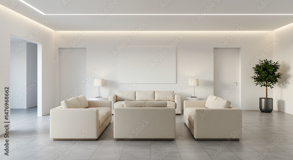 Fototapeta premium Tranquil Haven: Light & Space