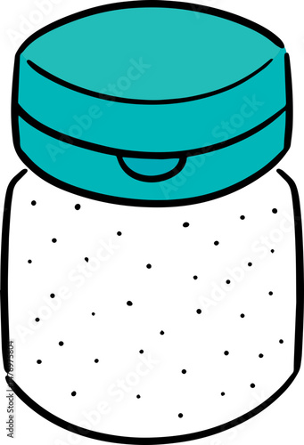 Illustration of salt bottle
