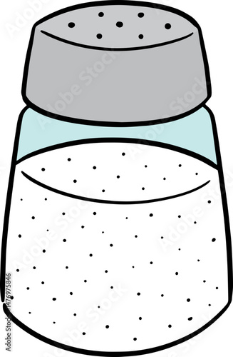 Illustration of salt bottle
