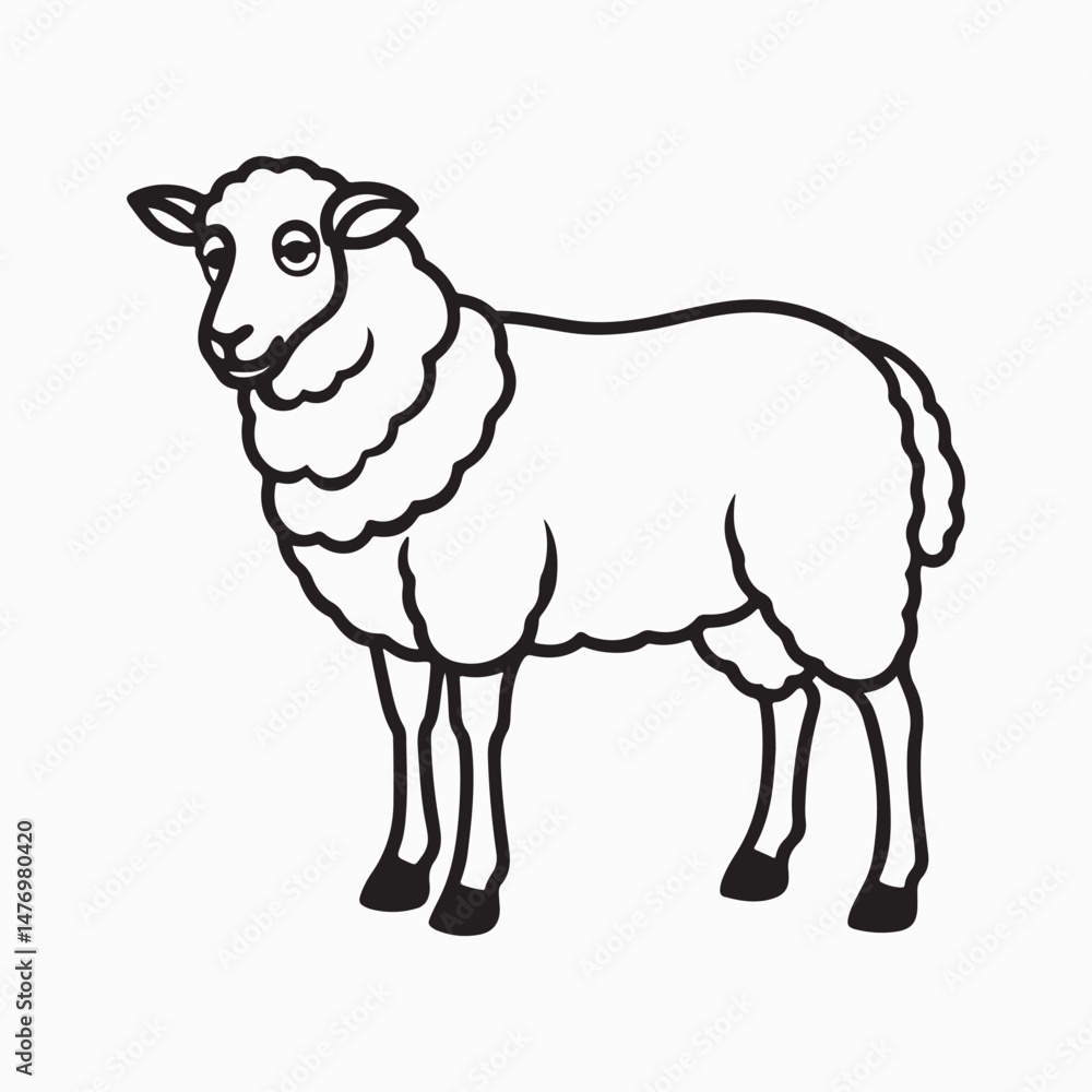 merino sheep vector art illustration merino sheep vector art illustration
