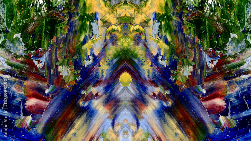 Fototapeta premium Abstract art background . Hand painting artwork on canvas .